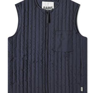 Rains Navy Quilted Vest